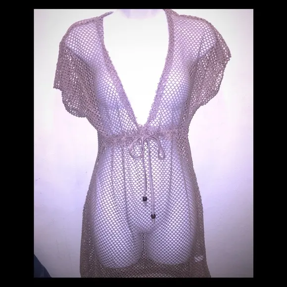 Taupe Net Coverup NWT Size Large - Image 2