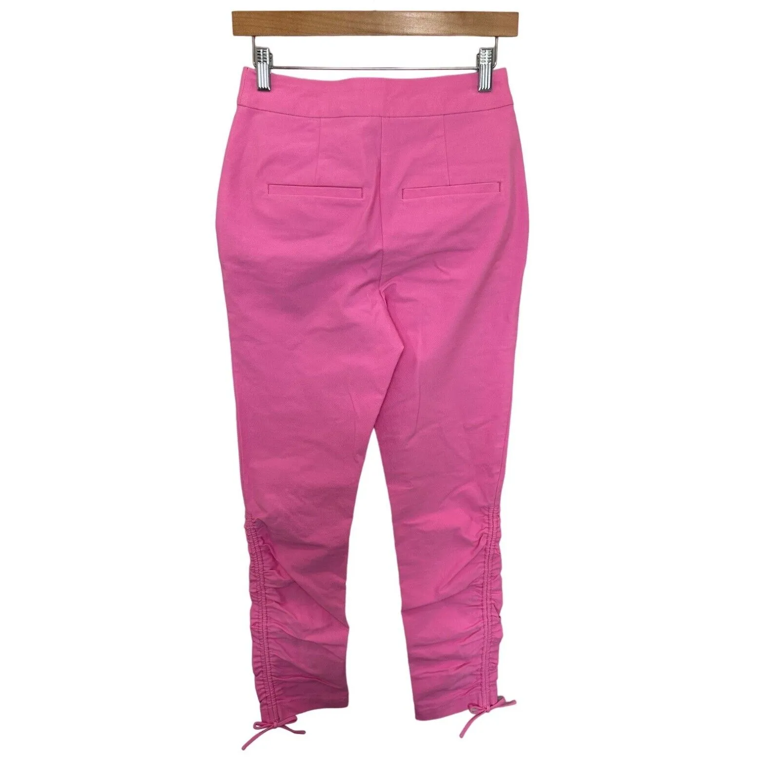 Derek Lam 10 Crosby Pink Barbie Camryn Ruched Slim-Leg Pants Spring NWT 4 $395 - Image 6