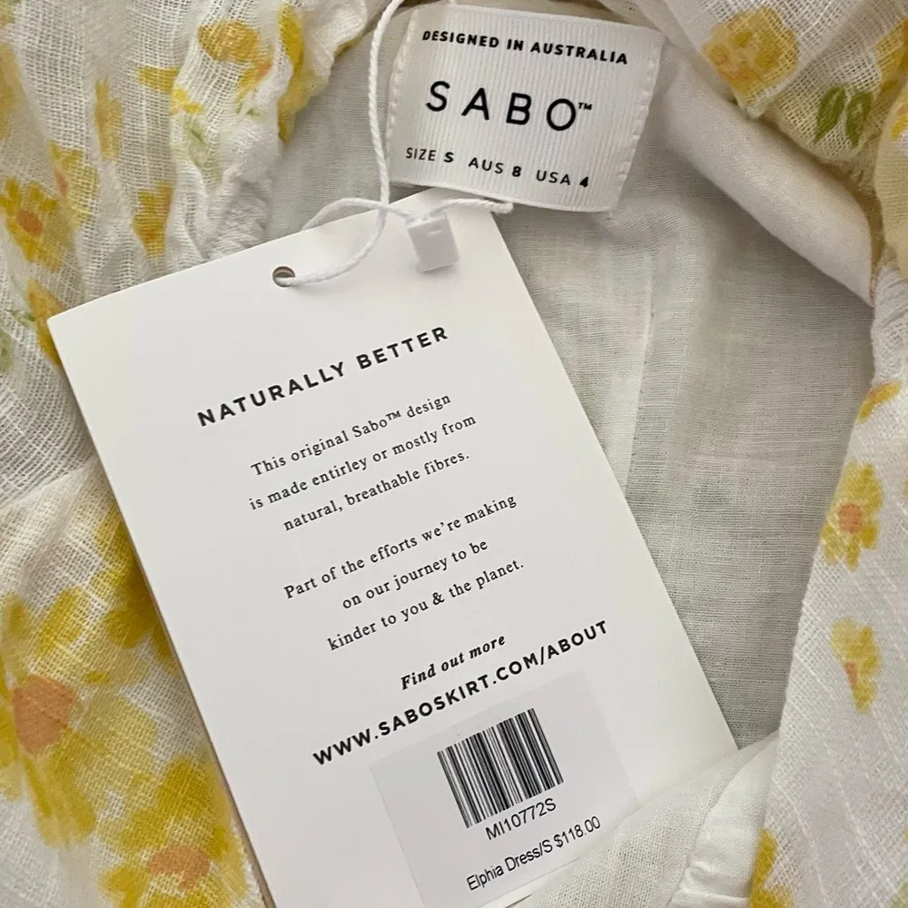 NEW Sabo Skirt Elphia Floral Lace-Up Mini Dress in Size Small US 4 - Image 4