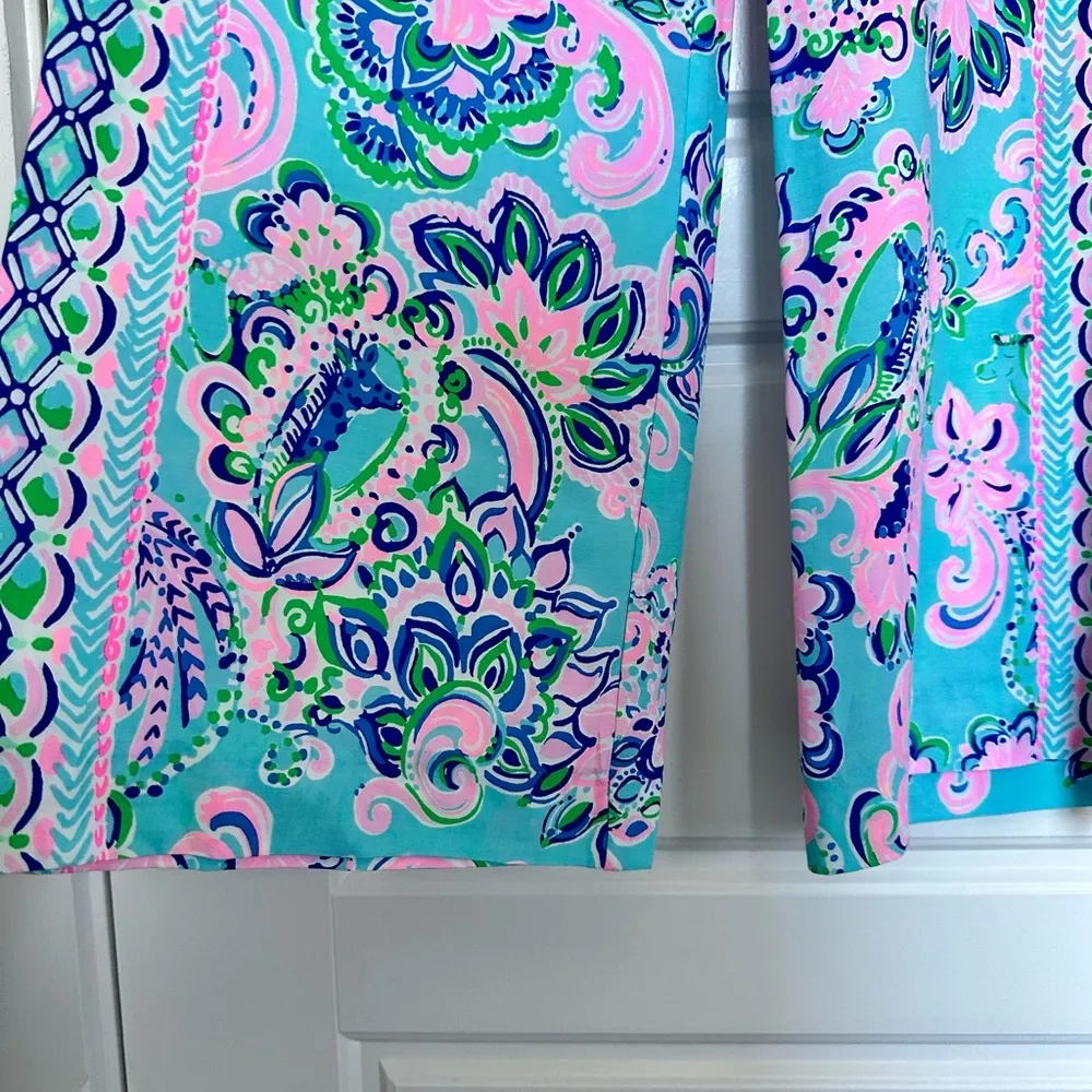NWT Lilly Pulitzer Bal Harbour Palazzo Blue Horizon Jungle Sunrise, US size XS - Image 8