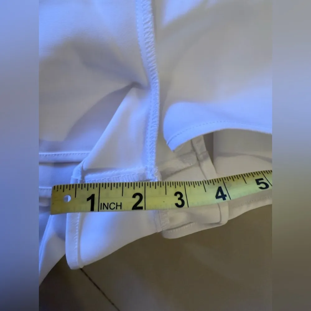 Endless Rose  FLOUNCE WAIST TIE MINI SKORT ruffle white zipper size M - Image 12