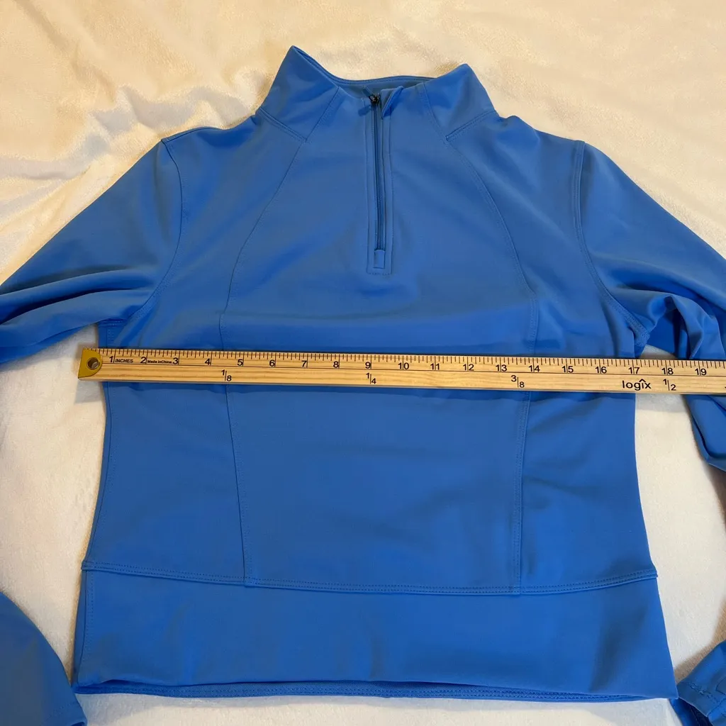 Yogalicious Vibrant Blue‎ Quarter-Zip Jacket Size Medium - Image 3