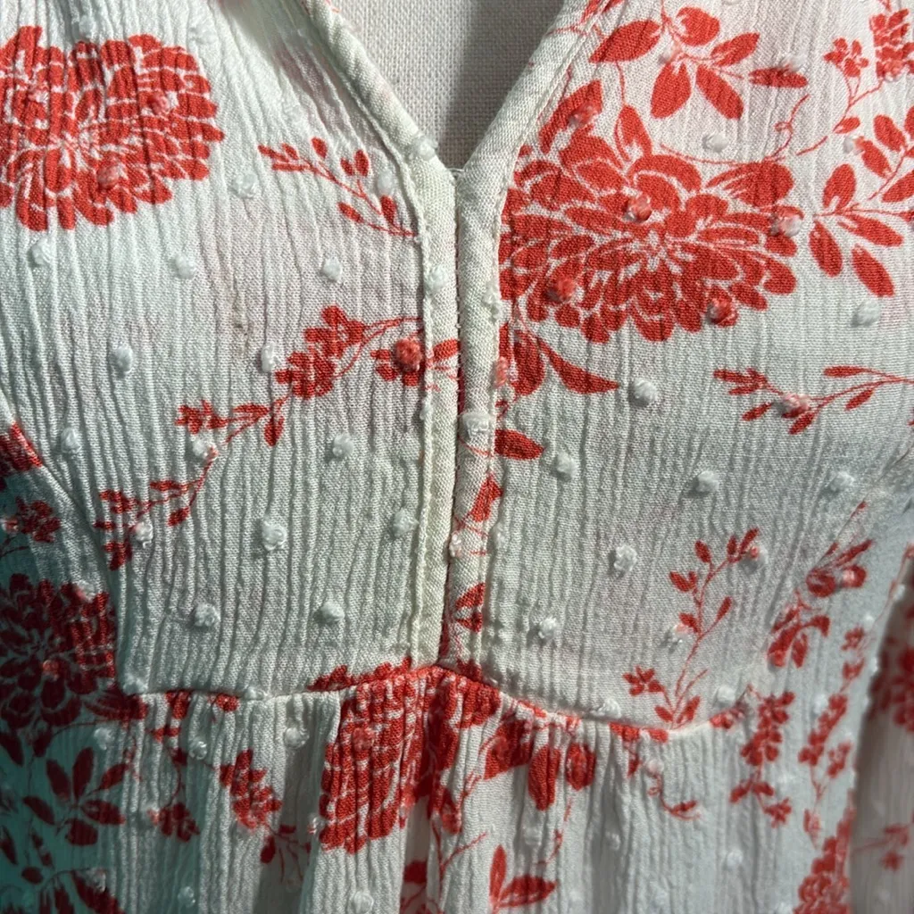 Papermoon White and Orange Floral Blouse - Image 4