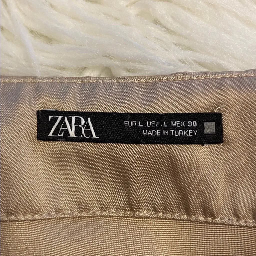 Zara Elegant Maxi  Beige Pencil Skirt length 33” waist 32” zipper side - Image 4
