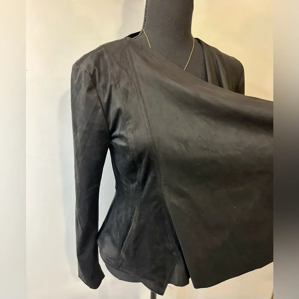 Anthropologie Hutch Draped Faux Suede Jacket Size XS - Image 7