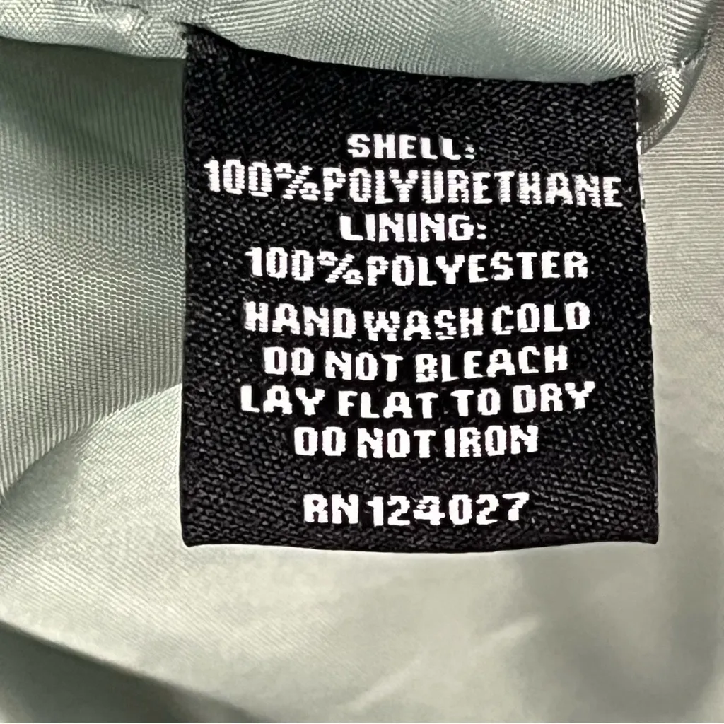 SIGNATURE STUDIO Balsam Green Faux Vegan Leather Lined Moto Jacket Medium - Image 4