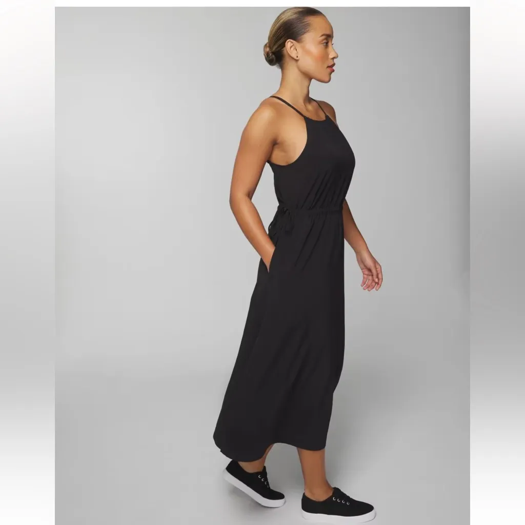 Soma Everstretch Relaxed Travel Bra Midi Dress Black string straps cups XS NWT - Image 2