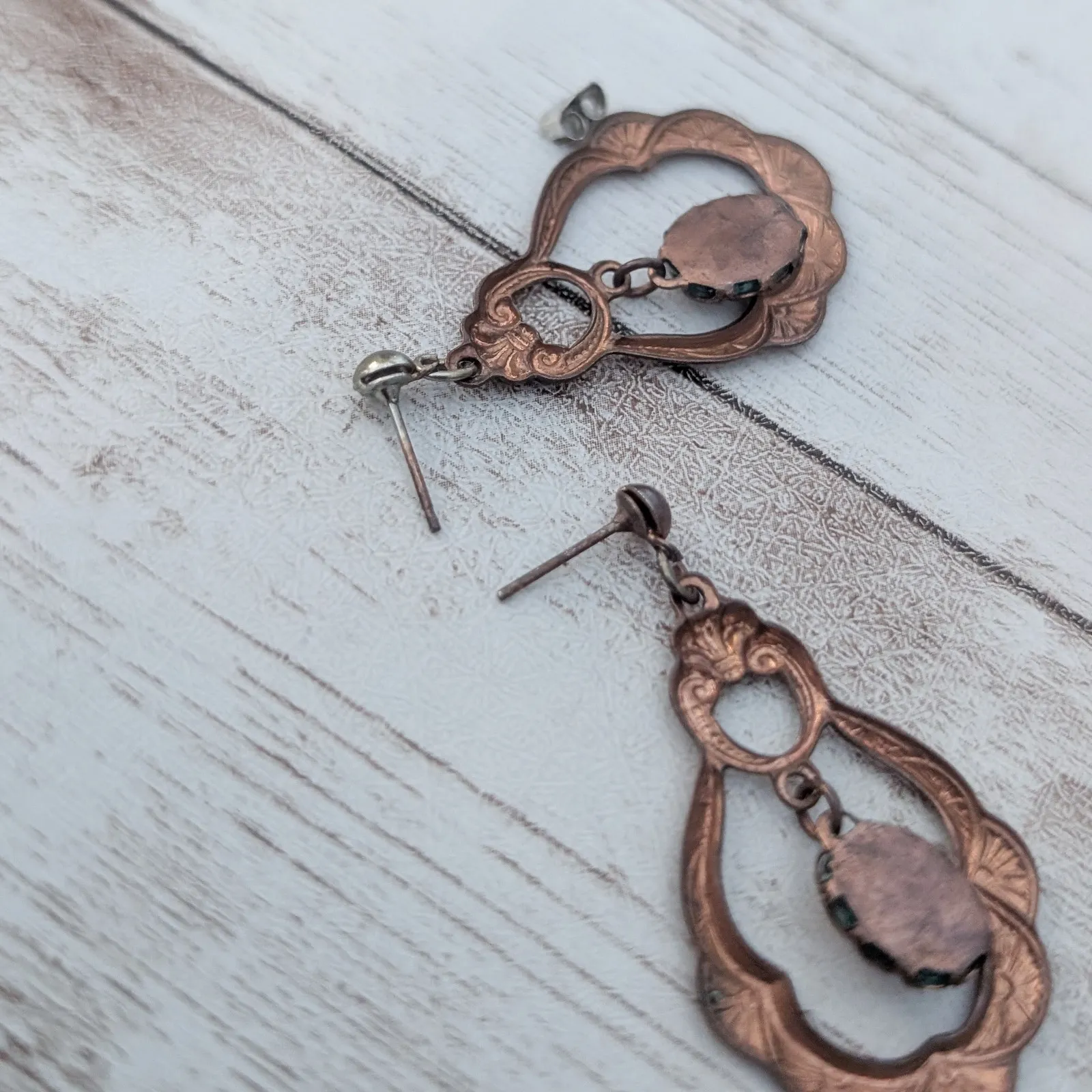 Vintage Earrings for Pierced Ears Unusual Dangle - Image 4