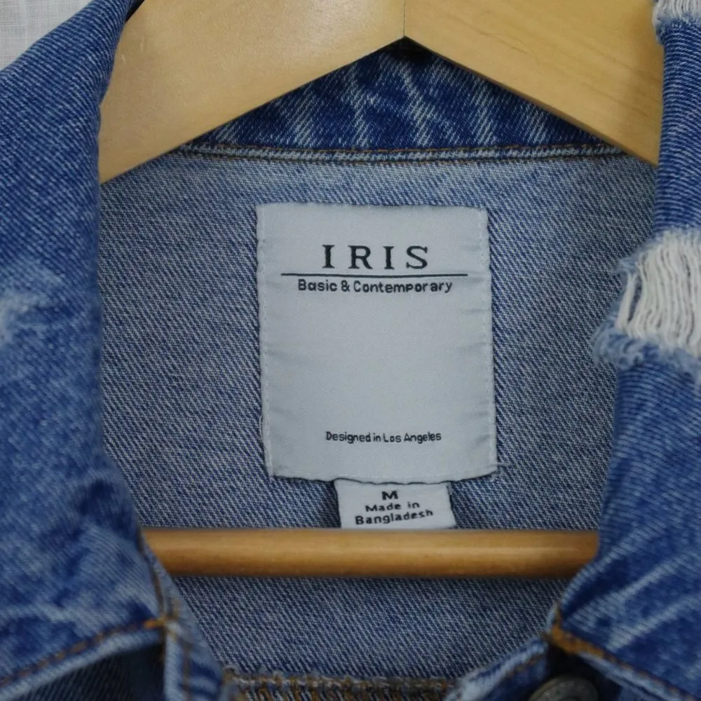 100% Cotton Denim Pre-Destroyed/Distressed Ladies' Jacket - Image 3