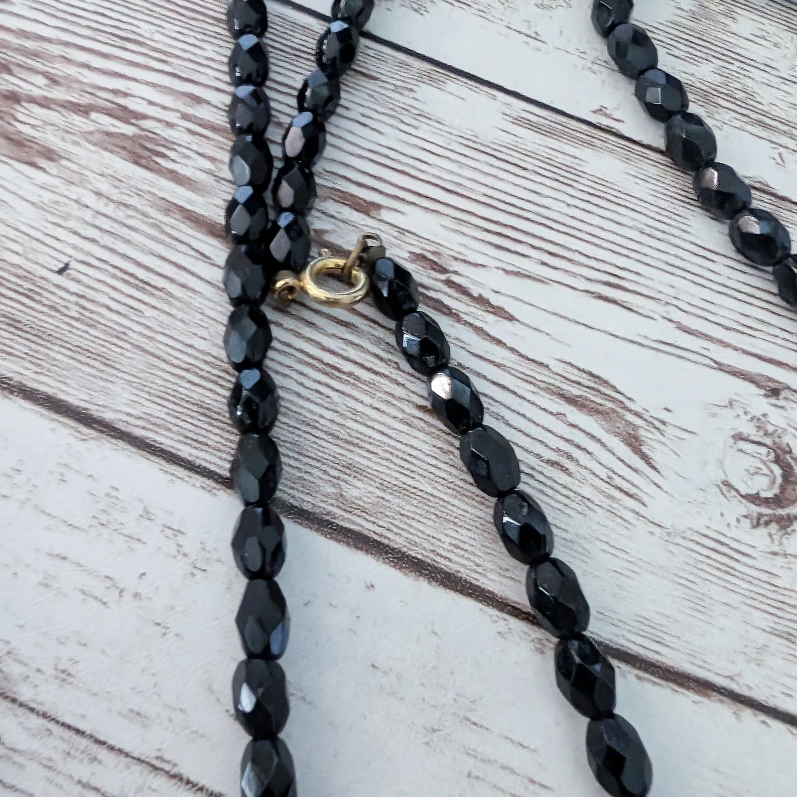 Vintage Necklace Black Extra Long Statement (Can Be Layered) - Image 6