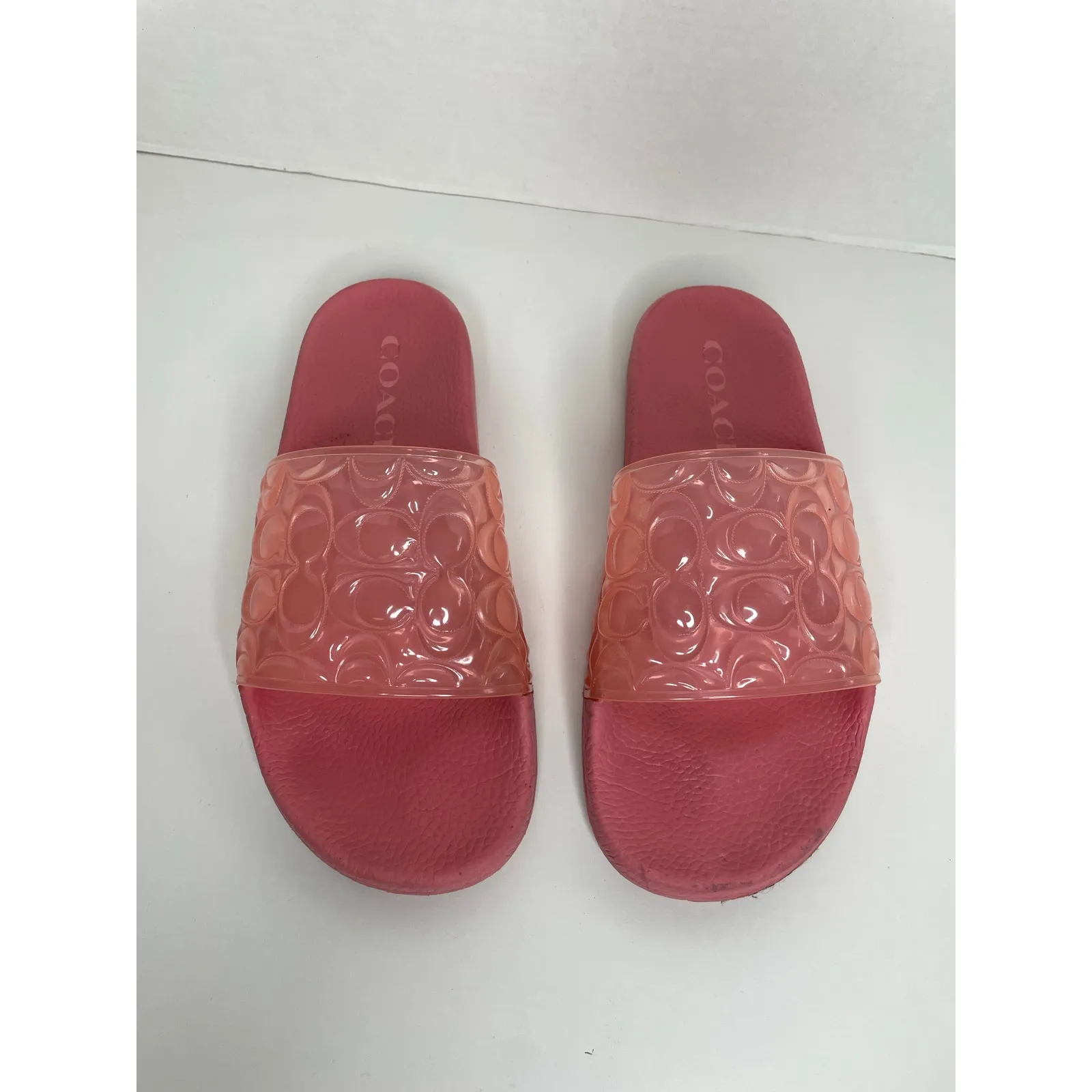COACH Womens Pink Jelly Slides Size 10 - Image 2
