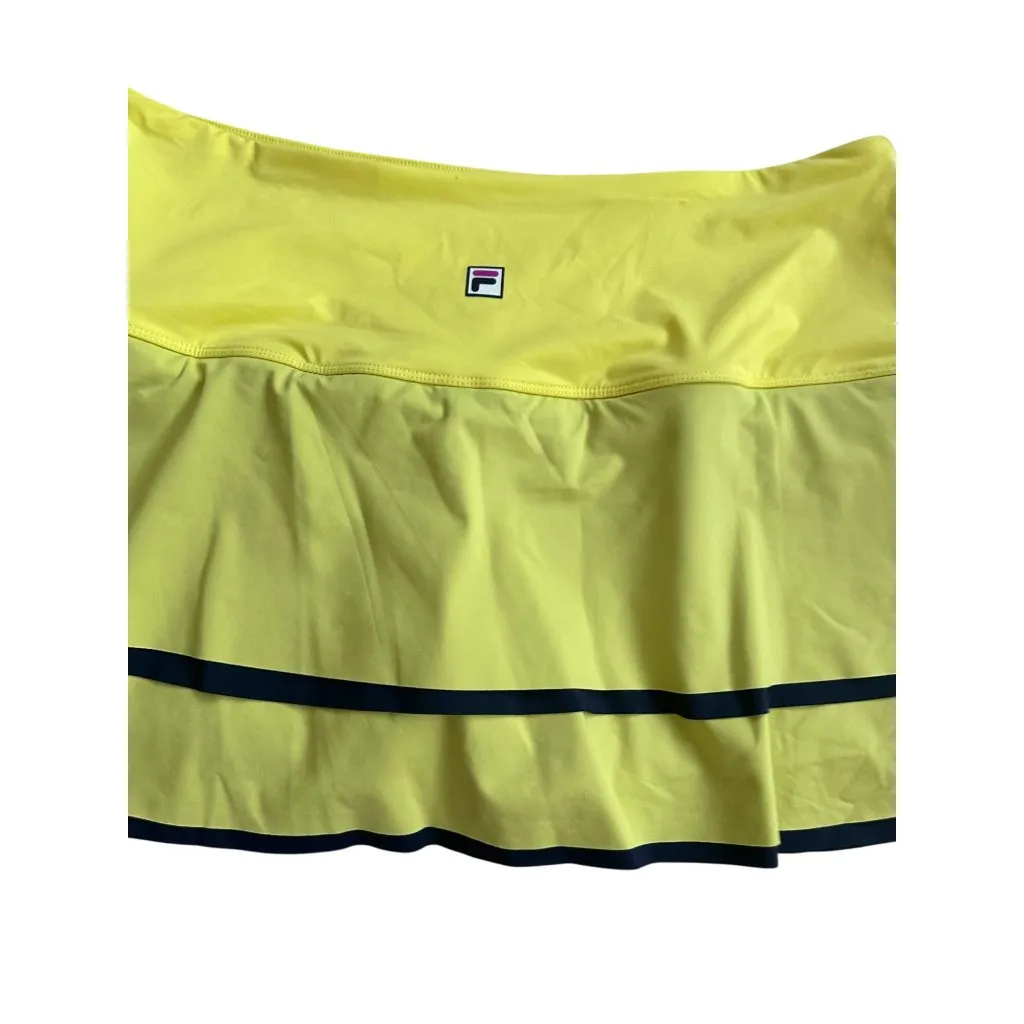 FILA Alley Yellow Scallop Tennis Pickleball Skort Size Large NEW NWT - Image 4