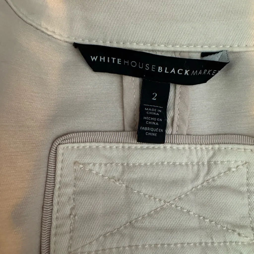 White House Black Market Beige Utility Jacket - Image 13
