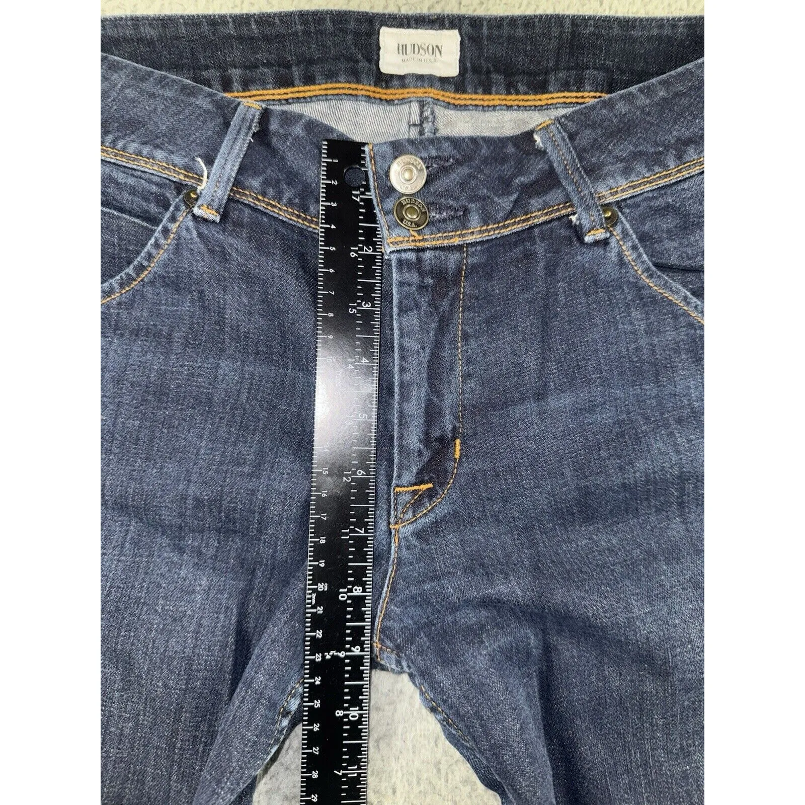 Hudson Jeans Women 31 Skinny Low Rise Flap Pocket Dark Wash Denim Pants USA Y2K‎ - Image 4