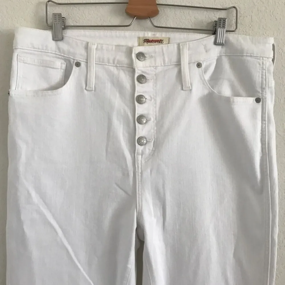 NWT Madewell white 10” high rise‎ skinny crops size 33 - Image 4