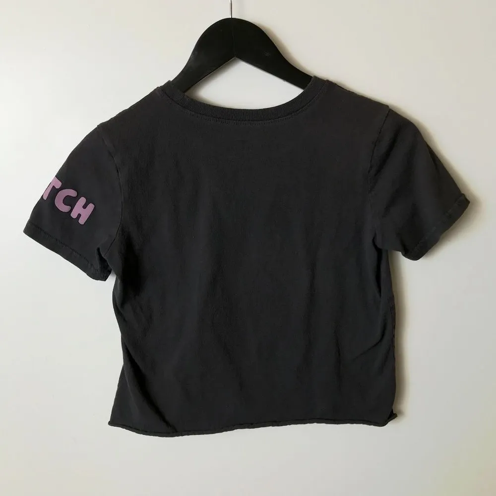 Disney T Shirt Stitch Cartoon Character Raw Hem Graphic Tee Top Short Sleeve XS - Image 3