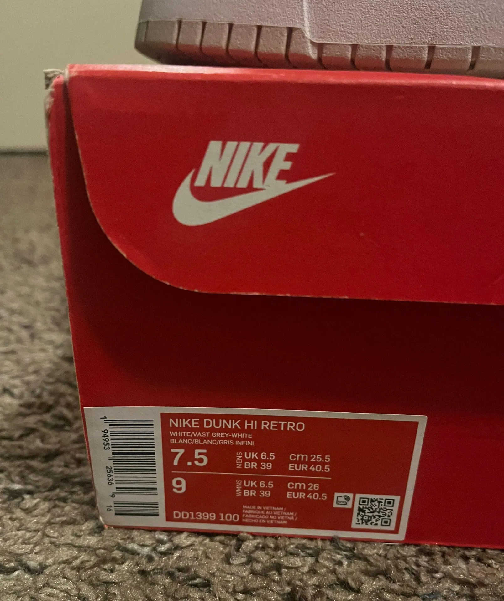 Nike Dunk Retro Vast Grey - Image 2