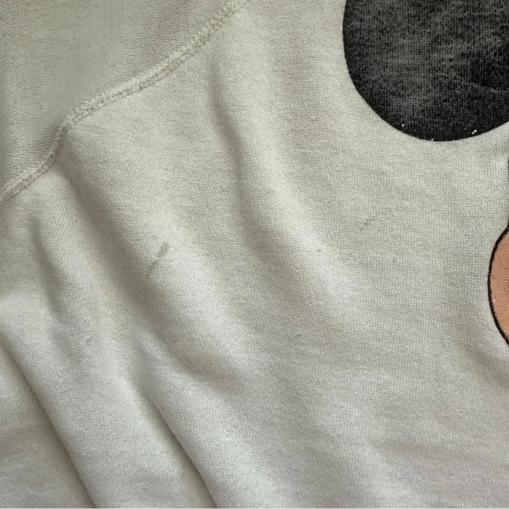 Vintage 80s 90s White Mickey Mouse Face Pullover Sweatshirt XL - Image 4