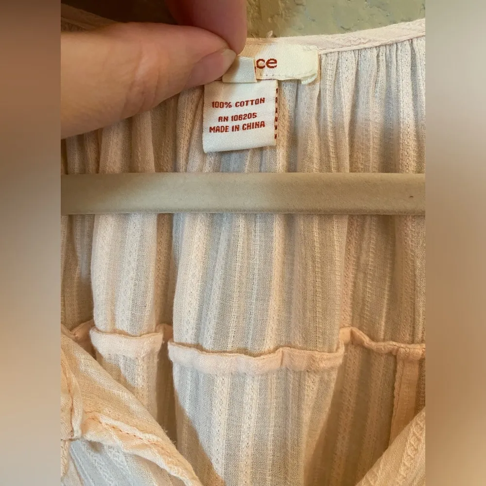 Sundance White Peasant-Like Vintage Top Size Small - Image 7