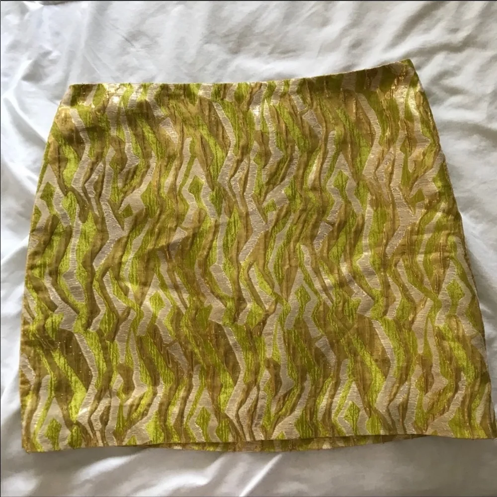 J. Crew collection gold metallic mini skirt - Image 5