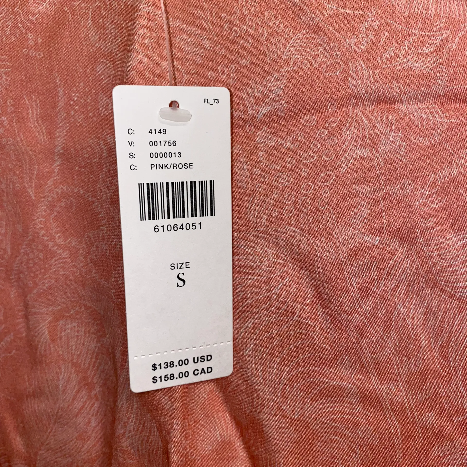 NWT $138  Pink Caspian Tunic Knee Length Dress S - Image 10