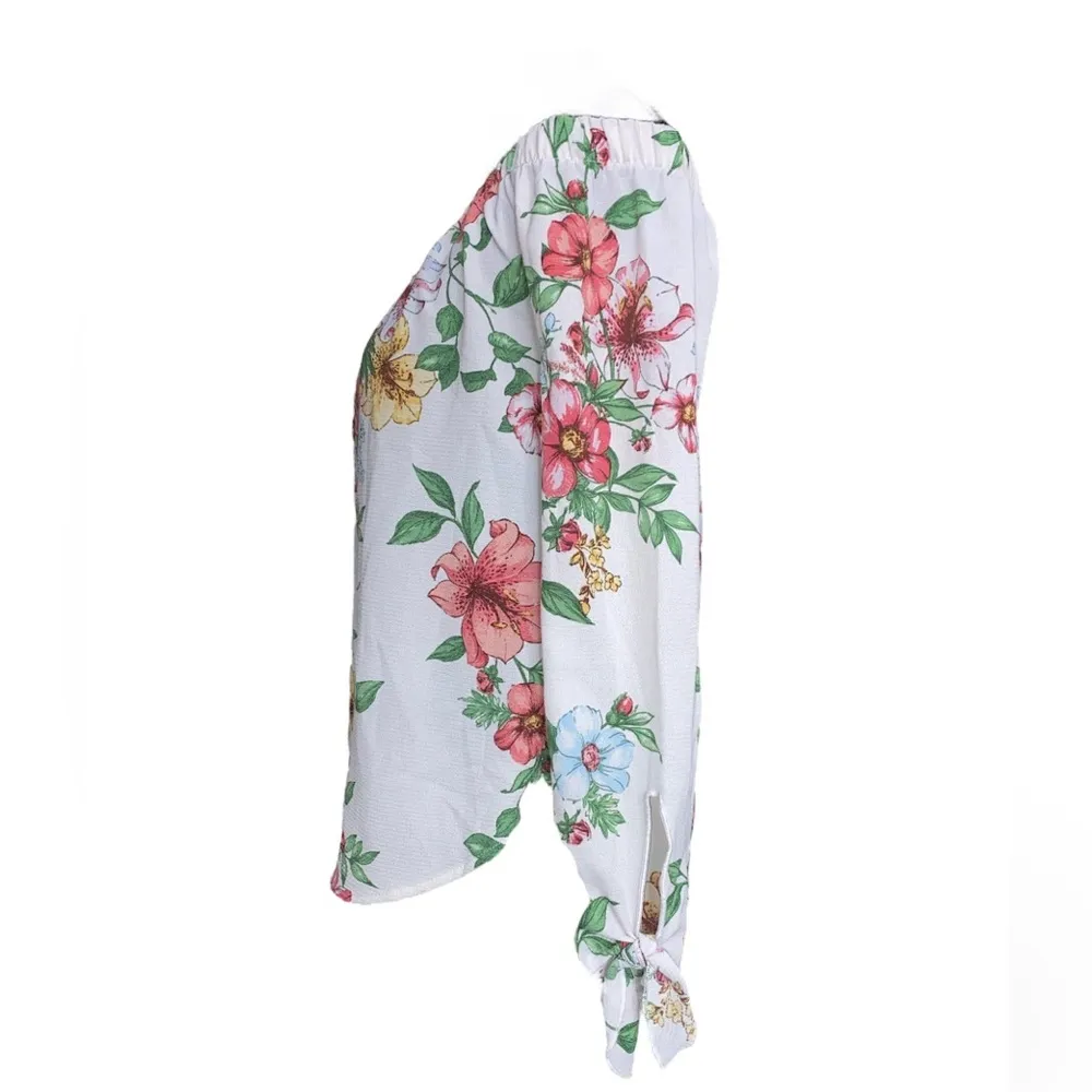 floral off the shoulder blouse size small - Image 4