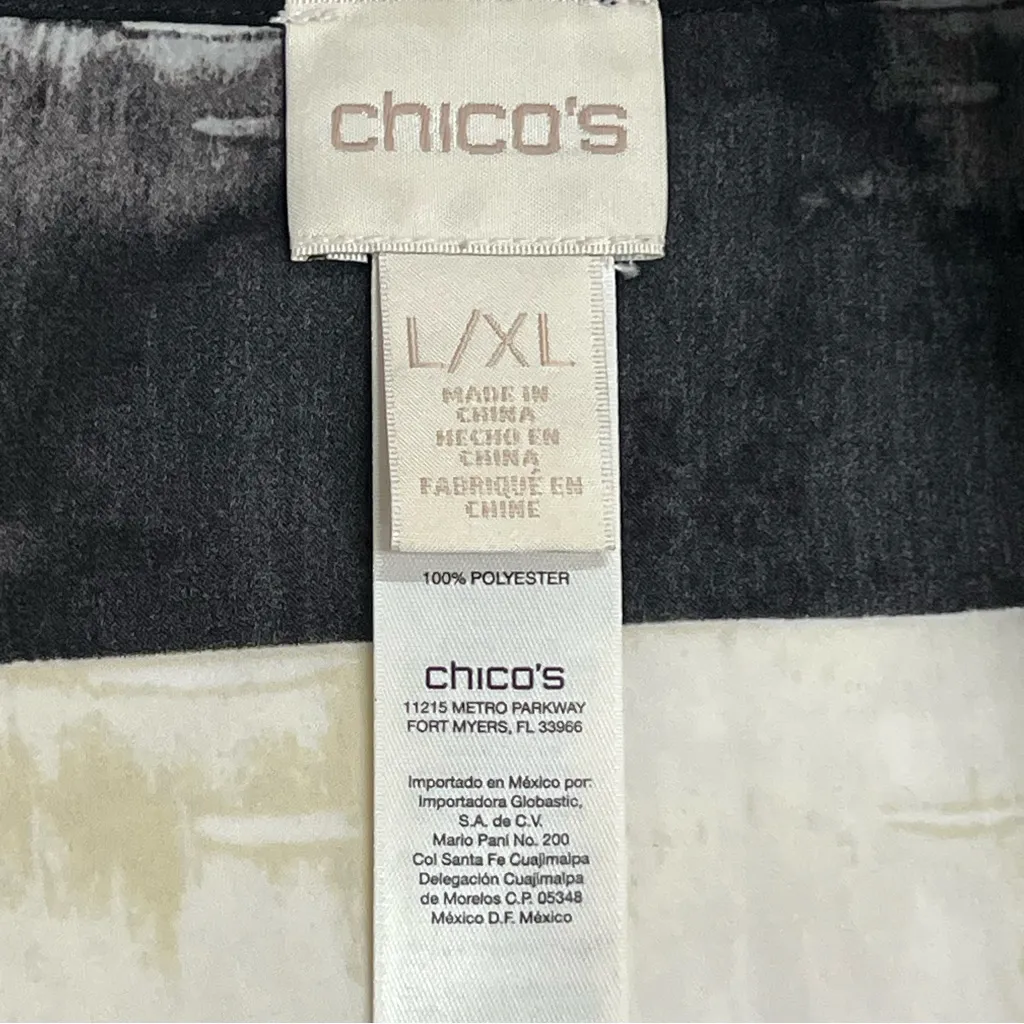 Chico’s Geometric Print Poncho L/XL Santa Fe kimono sleeves multicolored - Image 6