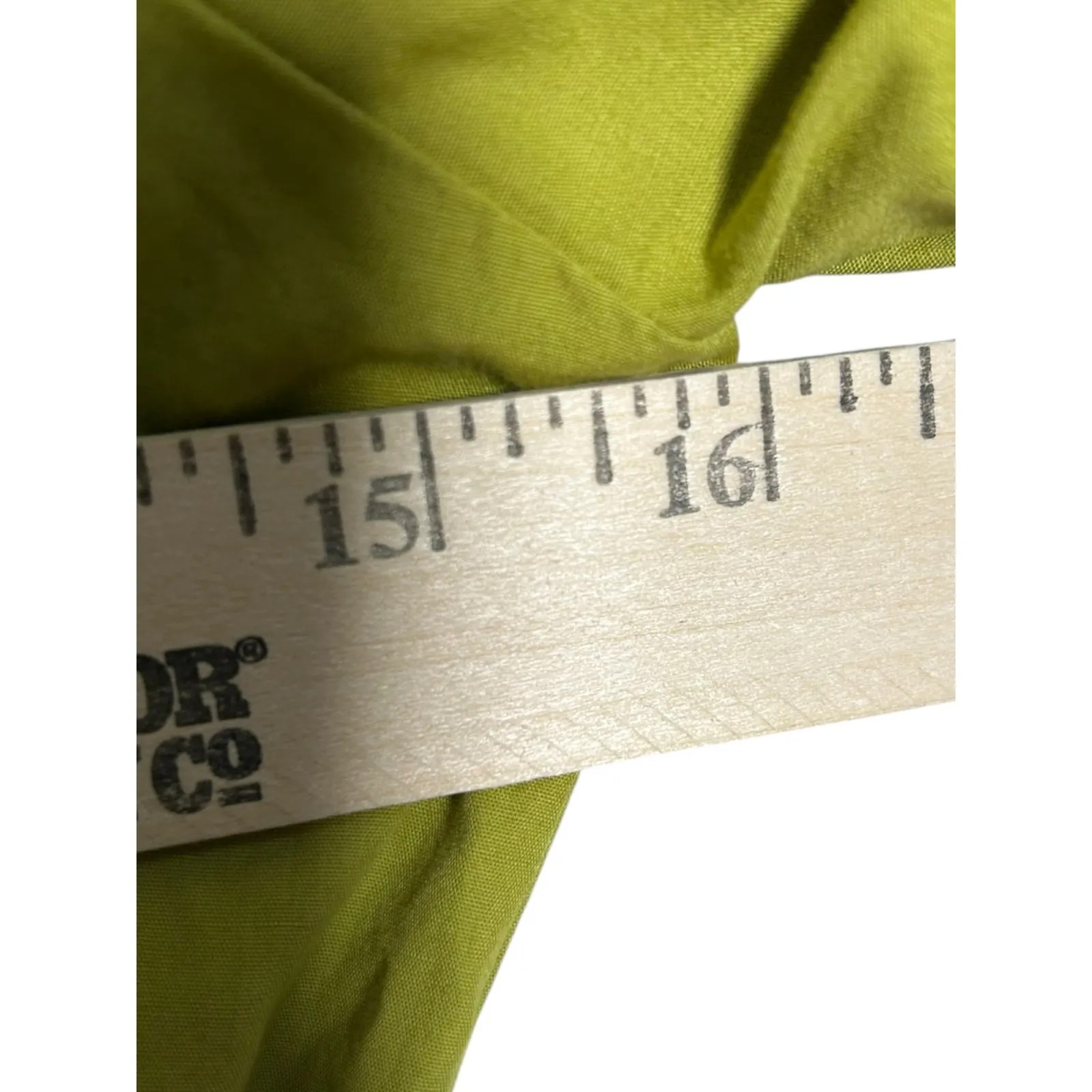 Faithfull The Brand Anthropologie Olive Green Milkmaid Peplum Smocked Top Medium - Image 8