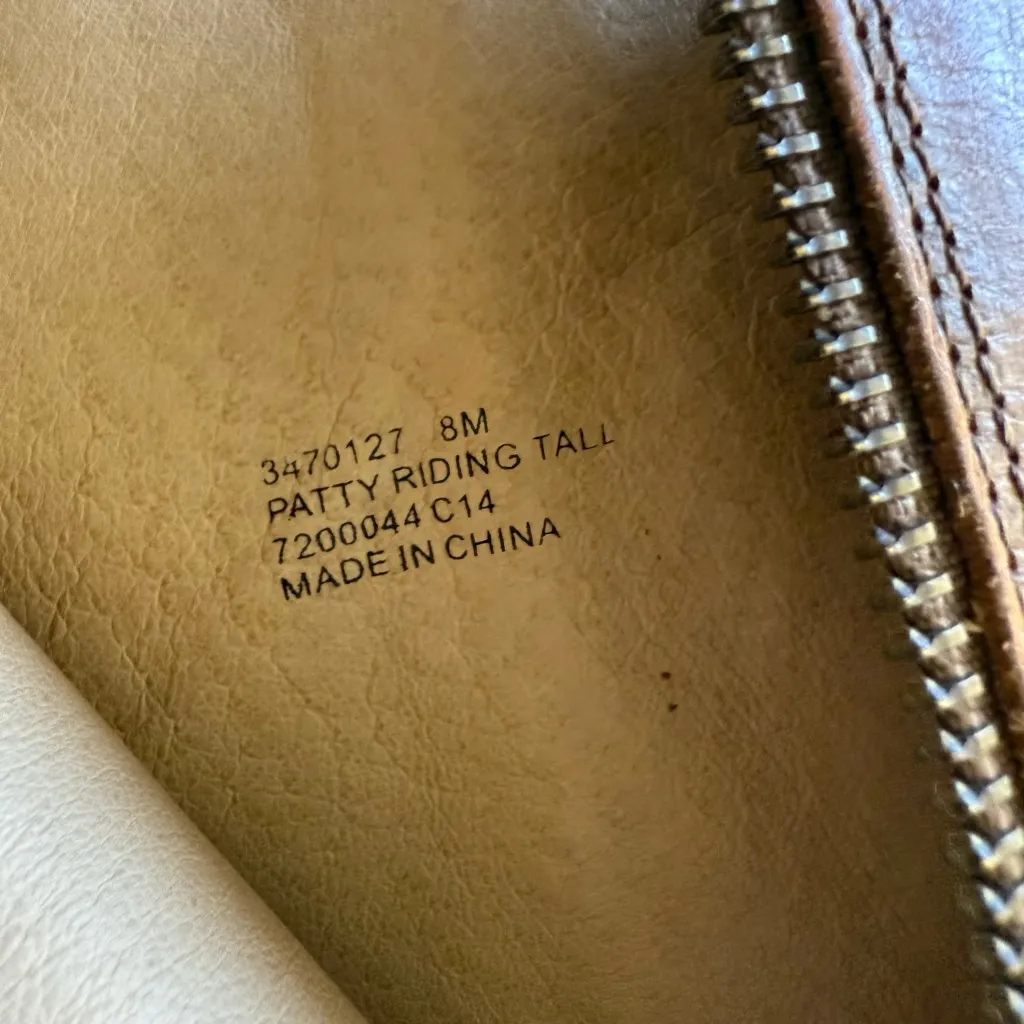 Frye vintage Y2K genuine leather caramel brown knee high boots sz 8 (M) - Image 15