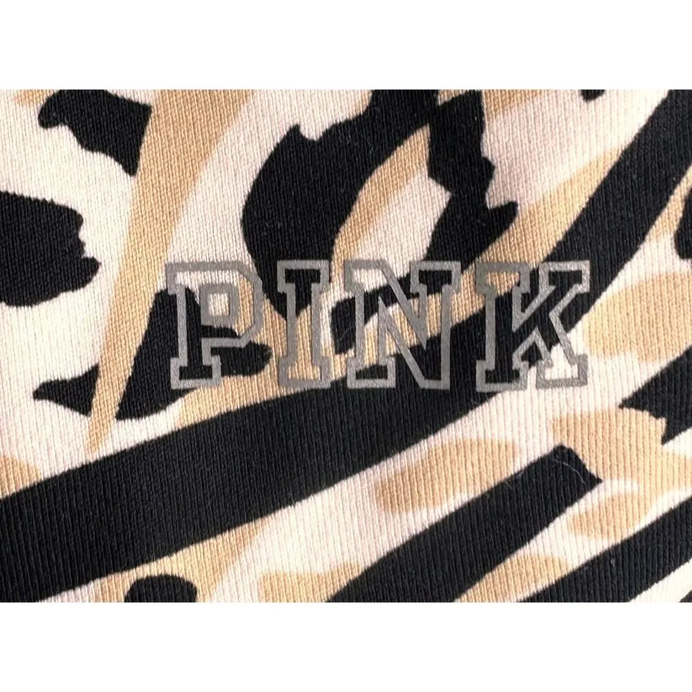 Victorias Secret Pink Sport Leggings Large Logo Leopard Print Cheetah Print Yoga Tan Size undefined - Image 11
