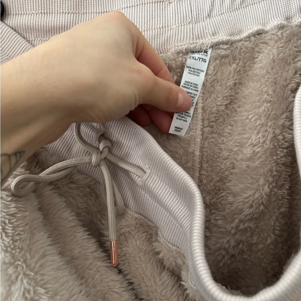 RBX Women's Plush Beige Joggers W Pockets Tan Size XXL - Image 3