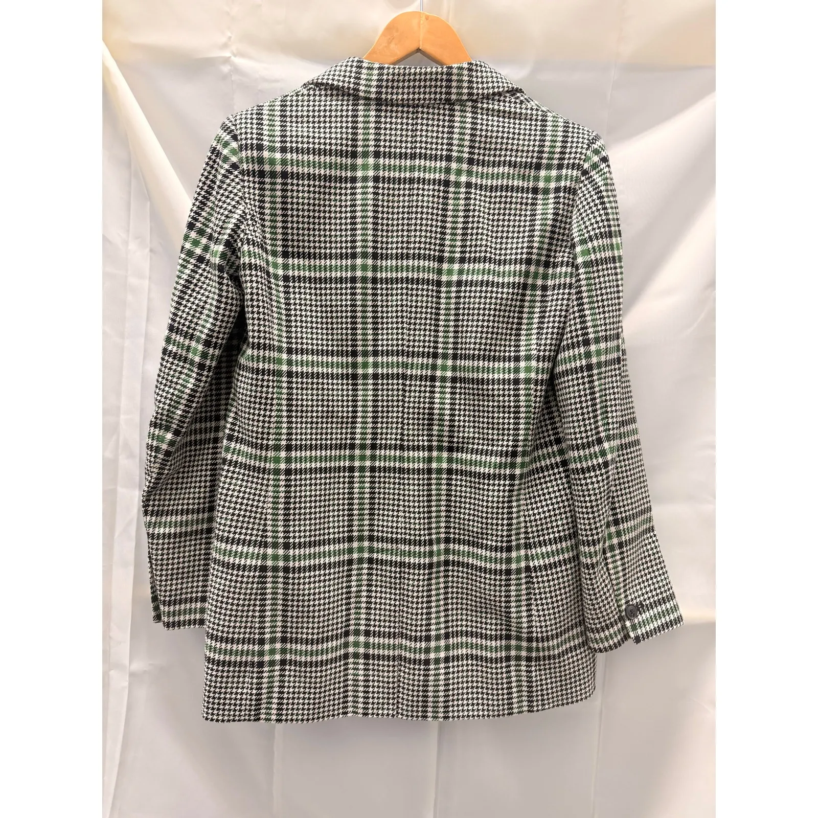 Aritzia Sunday Best Plaid Blazer Jacket Green Business Casual Formal Small - Image 3