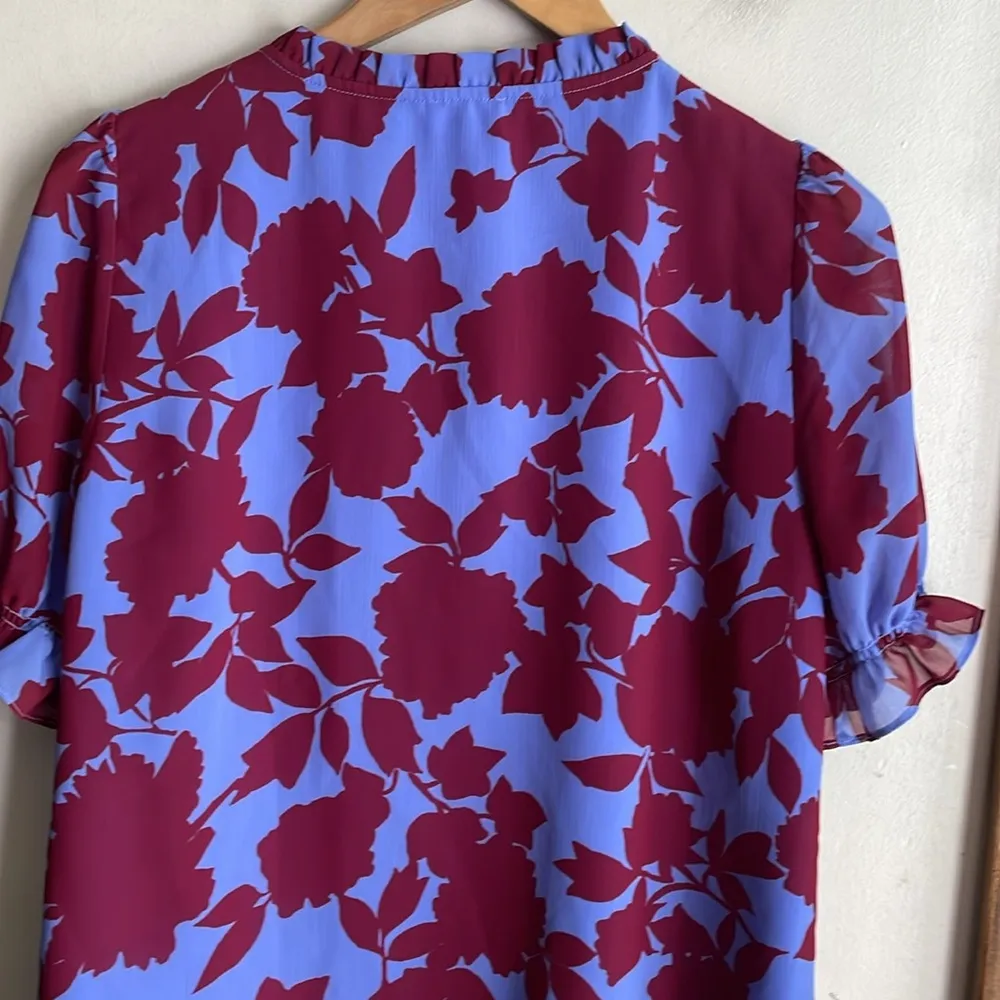 J.Crew Short-sleeve ruffle tie-neck top - Image 8