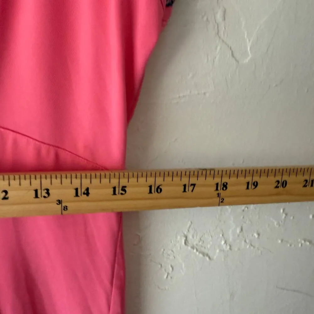 EP New York Sleeveless Golf Dress Pink Medium Zip Neck Stretch Activewear Medium - Image 8