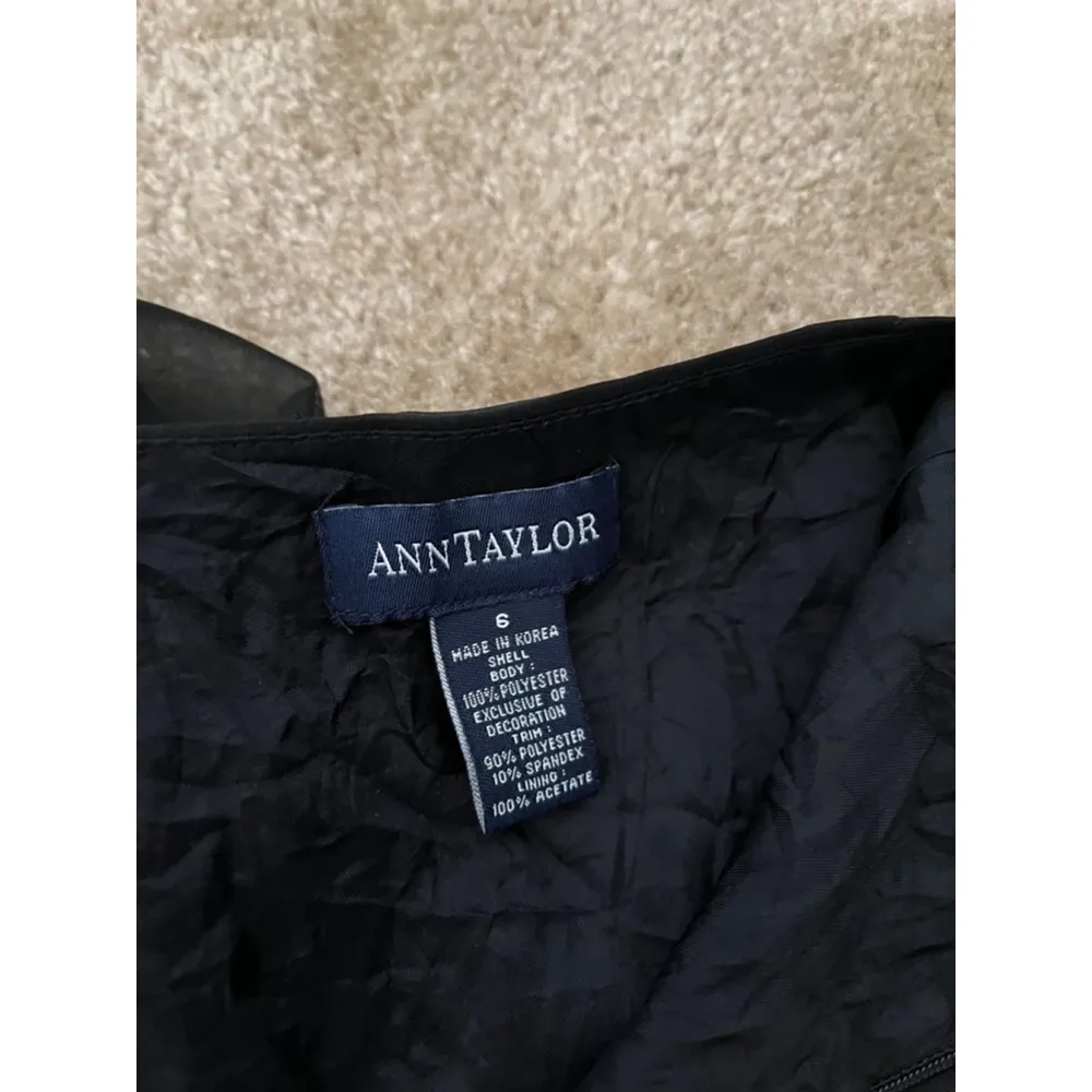 Ann Taylor Skirt black A line sheer embroidered floral embellished maxi skirt 6 - Image 8