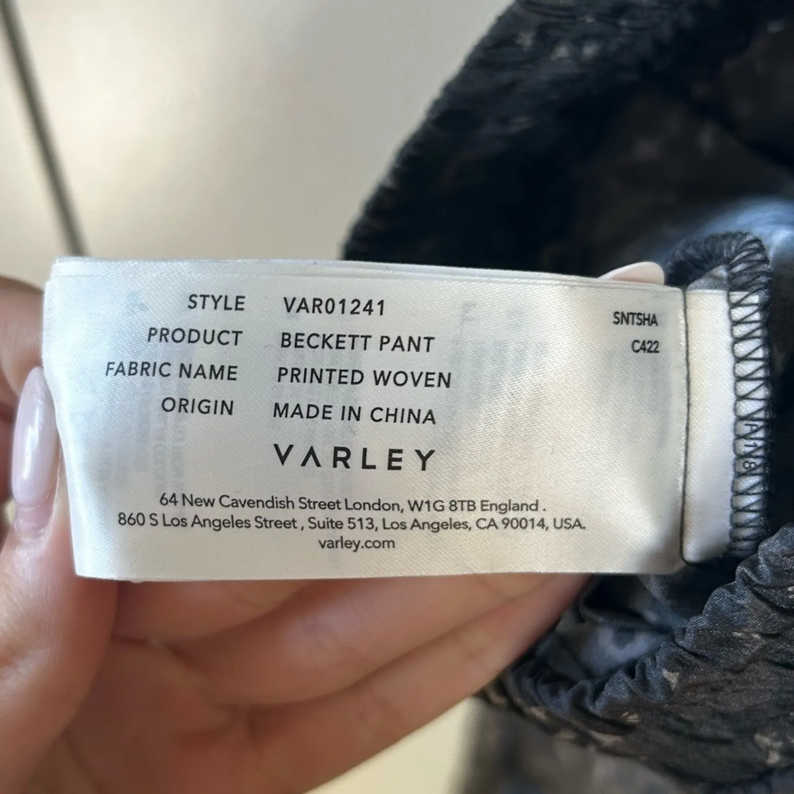 Varley Beckett Jogger Nylon Pants in Mini Camo Floral Boho Size X-Small NWOT - Image 8