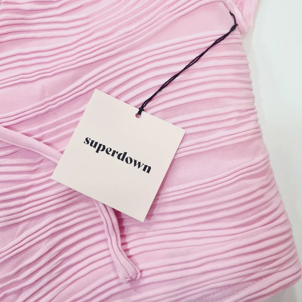 Superdown Melissa Ruched Set in Baby Pink Medium - Image 4