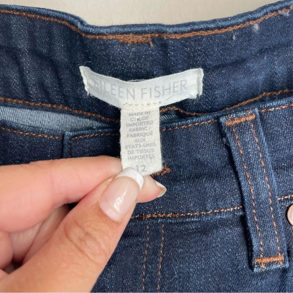 Eileen Fisher Organic Skinny‎ Ankle Stretch Jeans Denim Women's Size 12 - F16MDN - Image 4