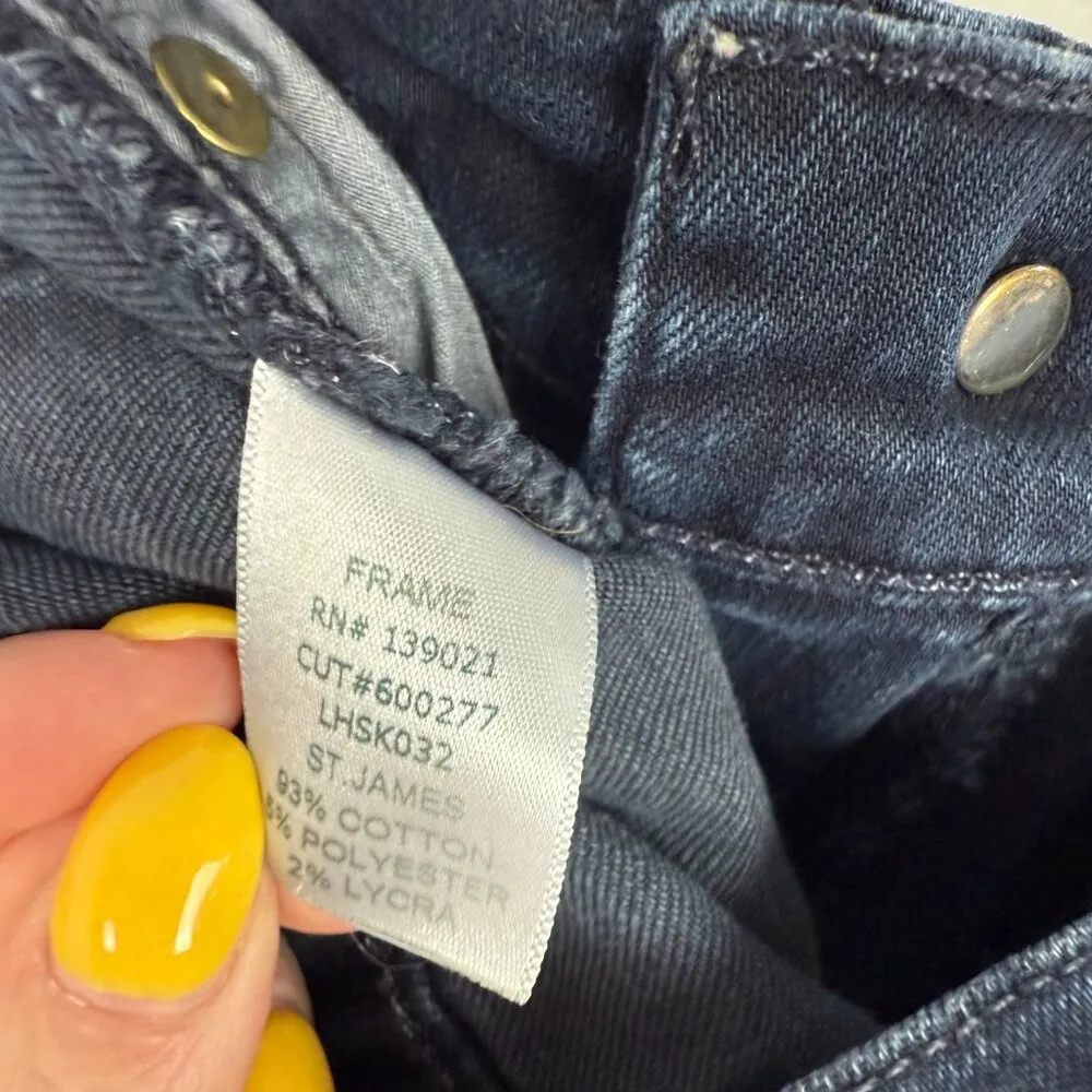 FRAME Le High Skinny Jeans in St. James Wash Dark Size 24 EUC - Image 10