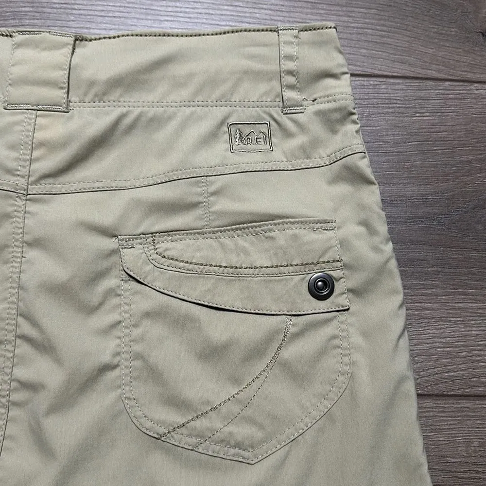 REI 17” Tan High Rise Hiking Casual Nylon Stretch‎ Skirt Size 2 - Image 4