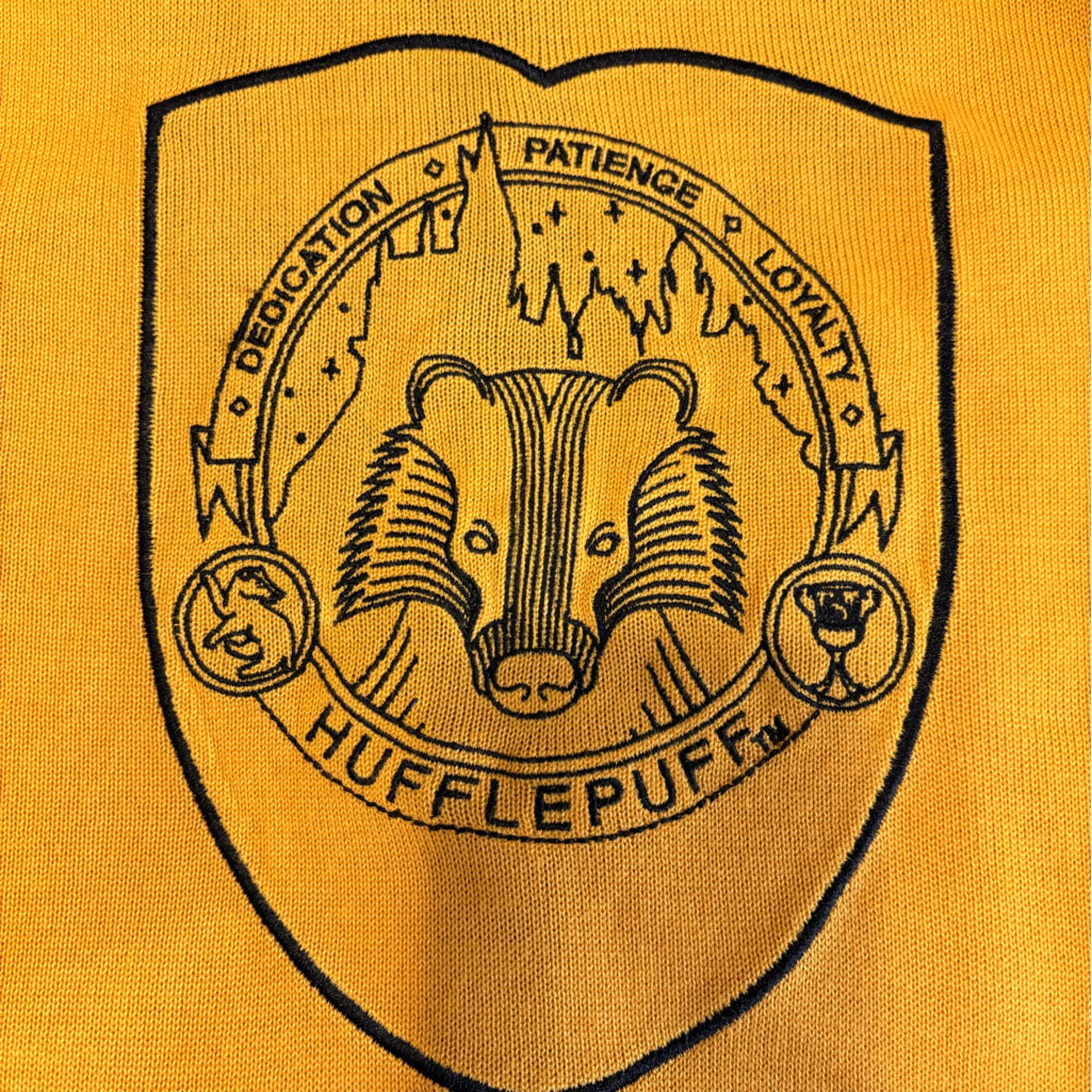 Harry Potter Hufflepuff Yellow Varsity Boyfriend Cardigan - Image 15