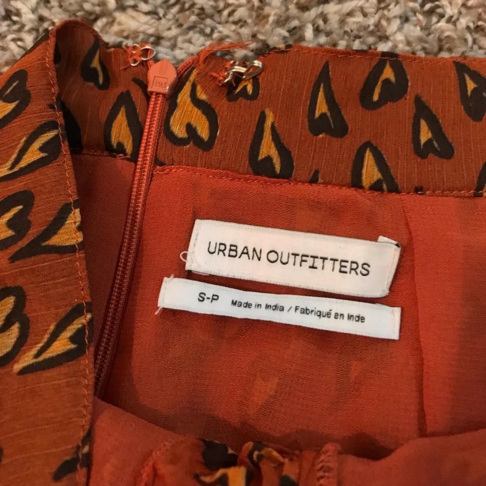 Urban Outfitters heart print, bow tie side, ruffle mini skirt - Image 9