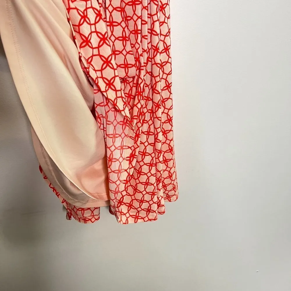 41 Hawthorn for Stitch Fix Kassidy Faux Wrap Style Dress Belted 70s Retro Print - Image 7