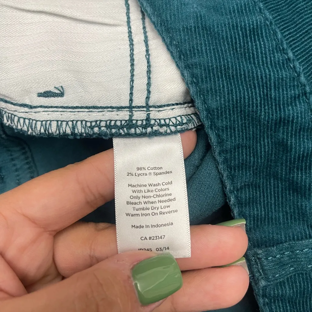 Talbots heritage Deep Teal Straight Leg corduroy Jeans - Image 4