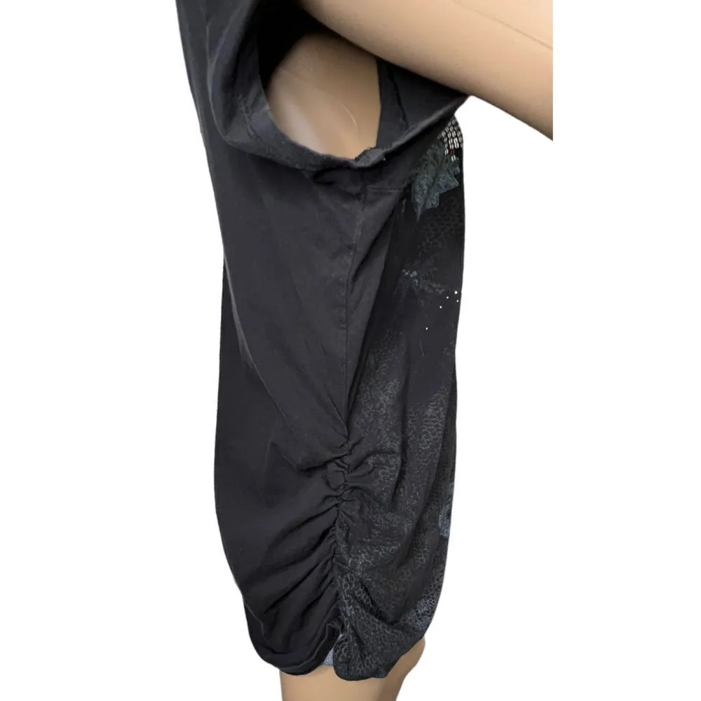 Piper & Blue Butterfly Patterned Short Sleeve Shirt With Sequins Black Size undefined - Image 4