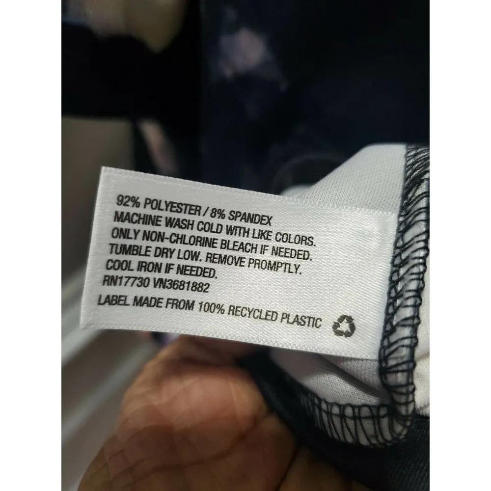 Ava & Viv Women's Multicolor Polyester V-Neck Short Sleeve Knee Length Dress 1X - Image 9