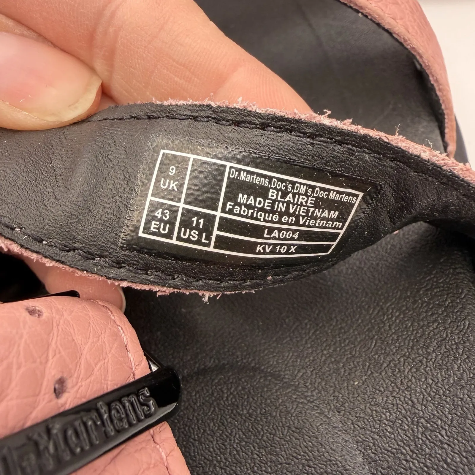 Dr. Martens Blaire Flatform Peach Pink Leather Sandals Women's Sz US 11 New - Image 9