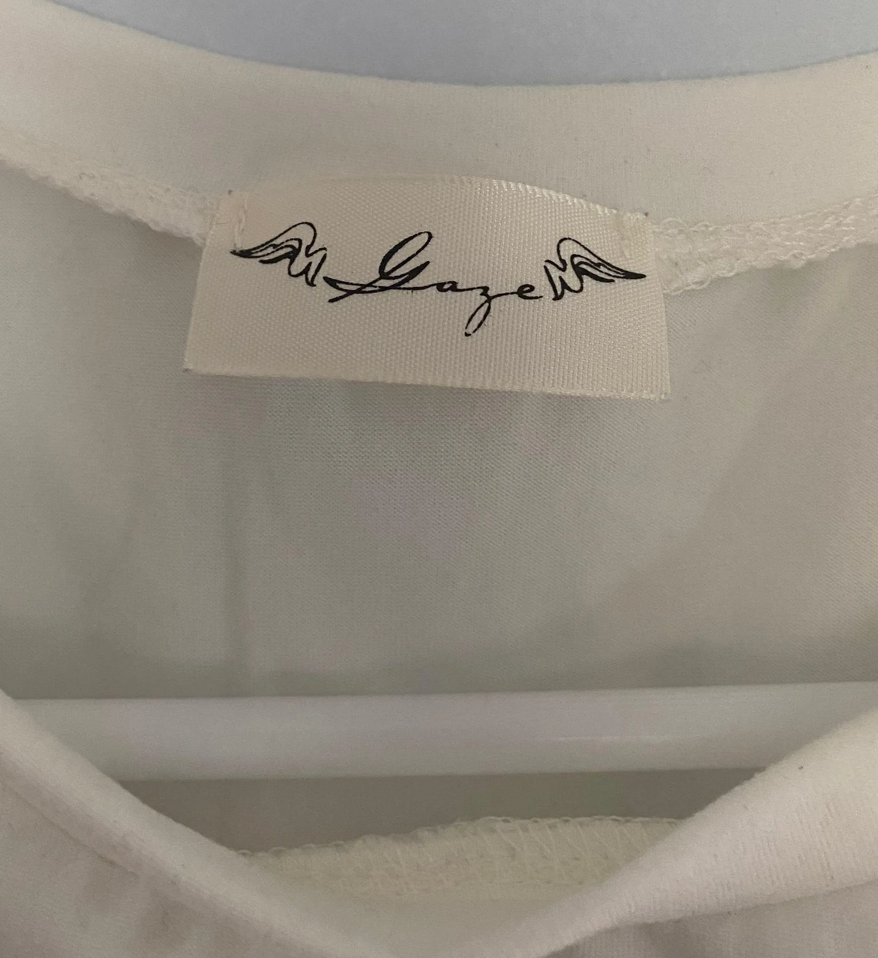 Basic White Tee Crop Top Size M - Image 2