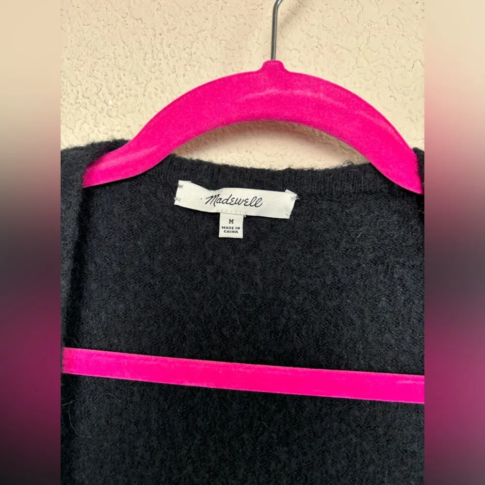 Madewell Cozy Walker Merino Wool Blend Open Front Long Cardigan M - Image 3