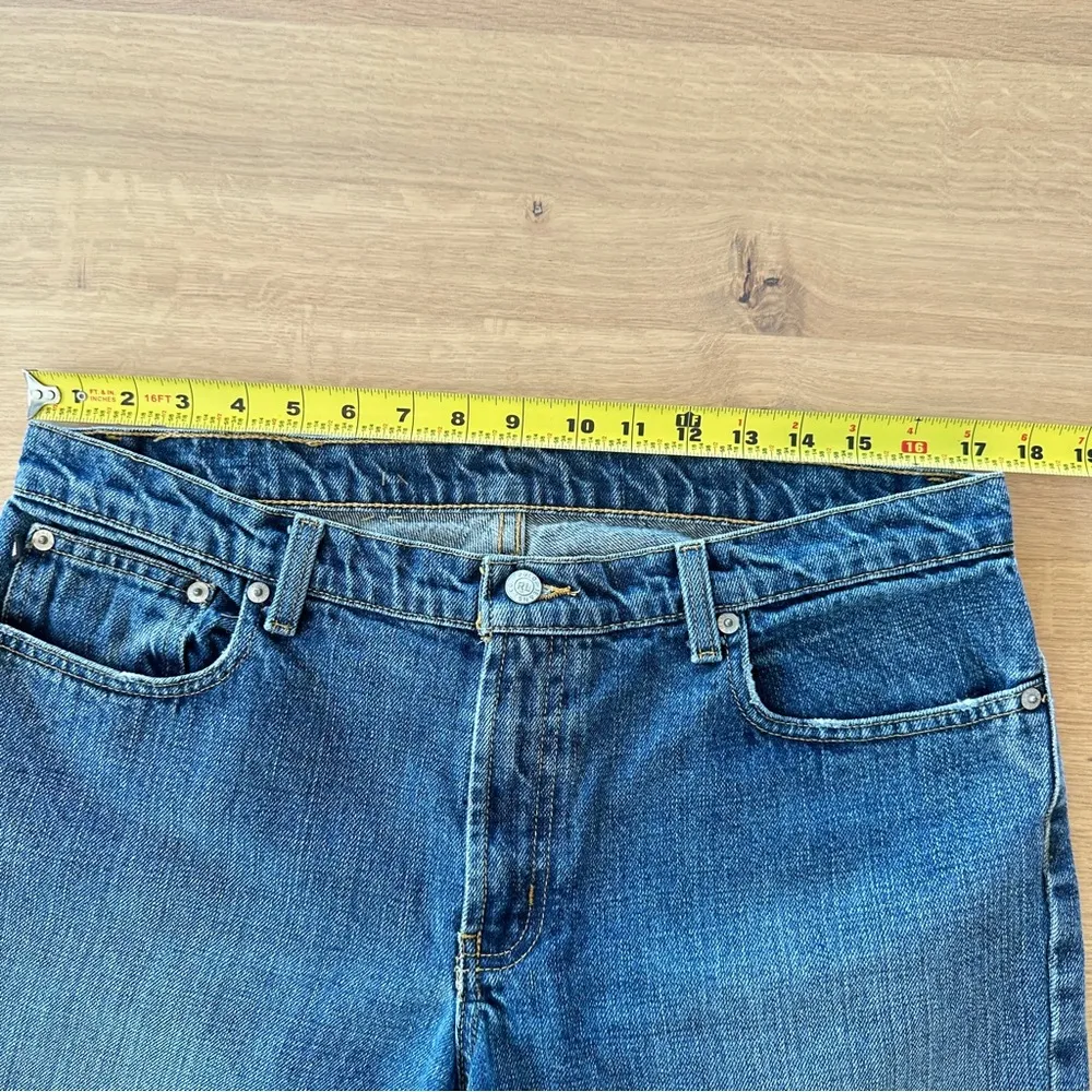 Vintage Polo Jeans Co. Denim Cut Off Shorts Women’s 14 Ralph Lauren Leather Tab - Image 8